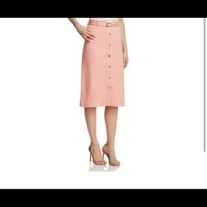 Elizabeth And James Womens Button-Front Denim Skirt